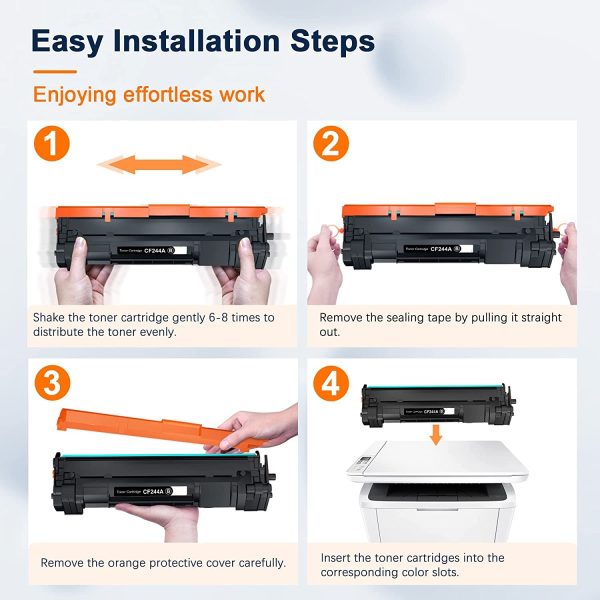 Toner Compatibili con HP 44A CF244A(Nero, 2-Pack)