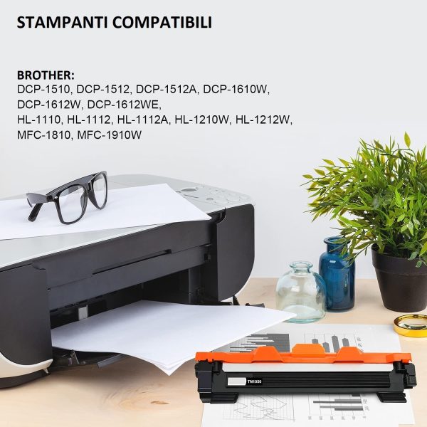 Toner Compatibili per Brother TN1050 (Nero, 2-Pack)