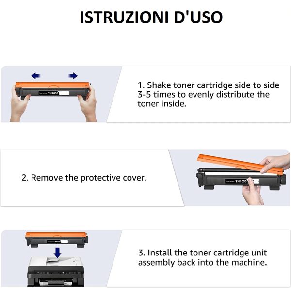 Toner Compatibili per Brother TN1050 (Nero, 2-Pack)