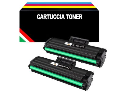 Cartuccia Compatibile per Samsung MLT-D111L (Nero, 2-Pack)