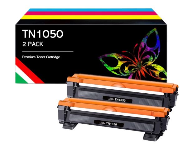 Toner Compatibili per Brother TN1050 (Nero, 2-Pack)