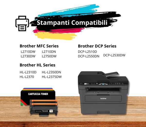 Toner Compatibile con Brother TN2420 (1 Nero)