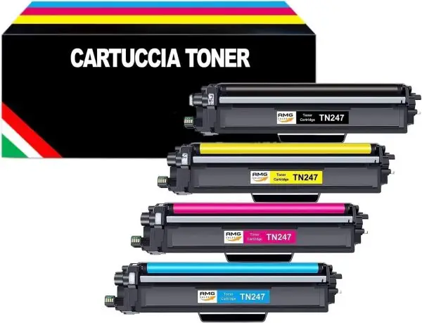 Cartuccia toner TN247 TN243CMYK (Nero,Ciano,Giallo,Magenta confezione da 4)