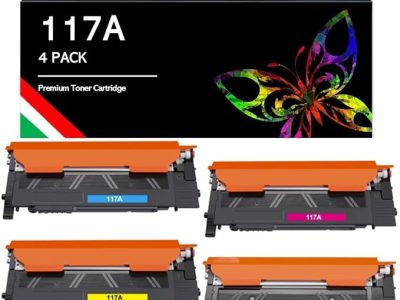 Cartuccia Toner Compatibile per HP 117A Color Laser 150nw (Nero Ciano Giallo Magenta 4pz pack) (bundle 4 colori)